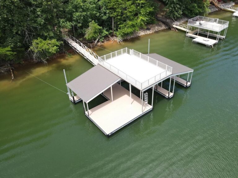 Custom Boat Dock on Lake Nottely Built by Martin Docks