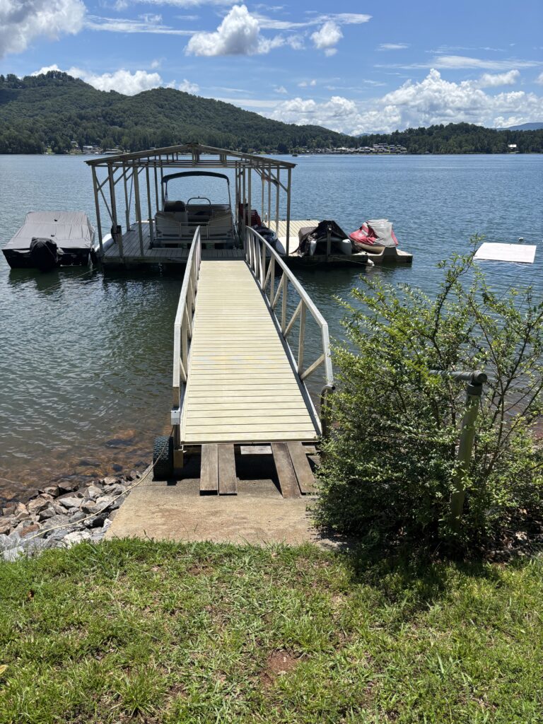 Aluminum Gable Roof Dock on Lake Lanier.