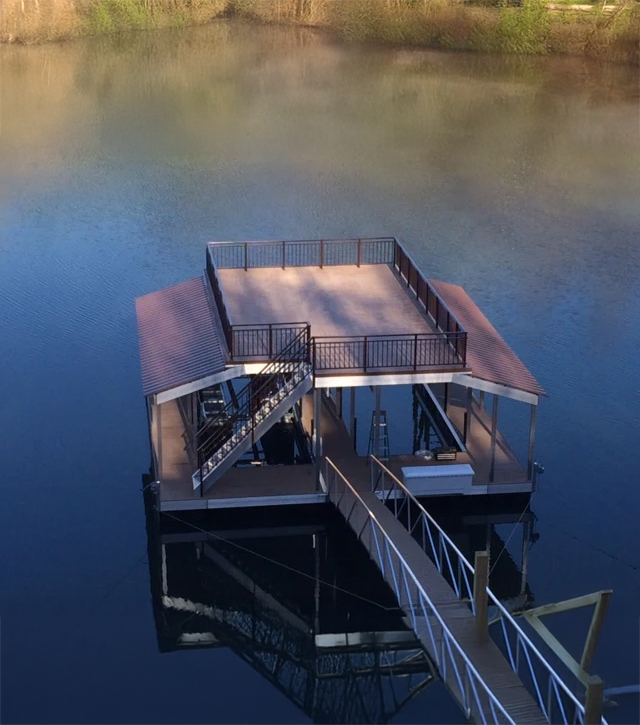 Custom docks on Lake Lanier