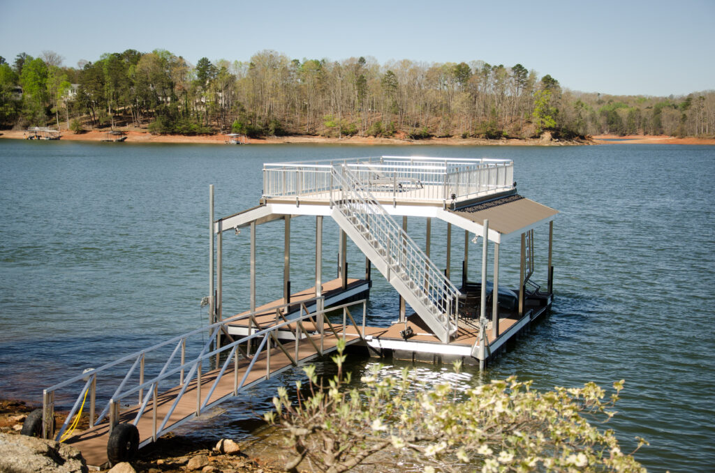 Aluminum Boat Docks on Lake Chatuge