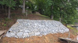 riprap erosion control and seawll installation on Lake Lanier shorelines